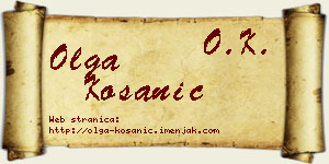 Olga Kosanić vizit kartica